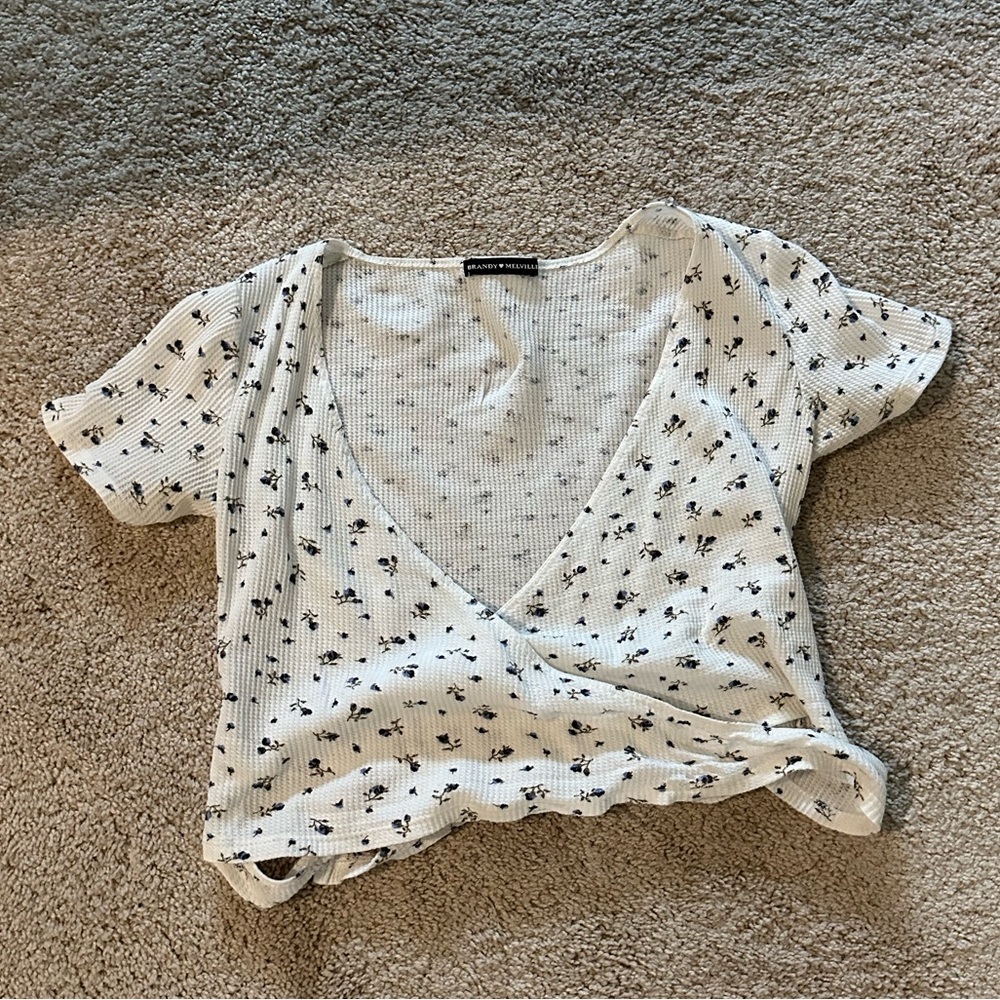 Brandy Melville wrap crop top